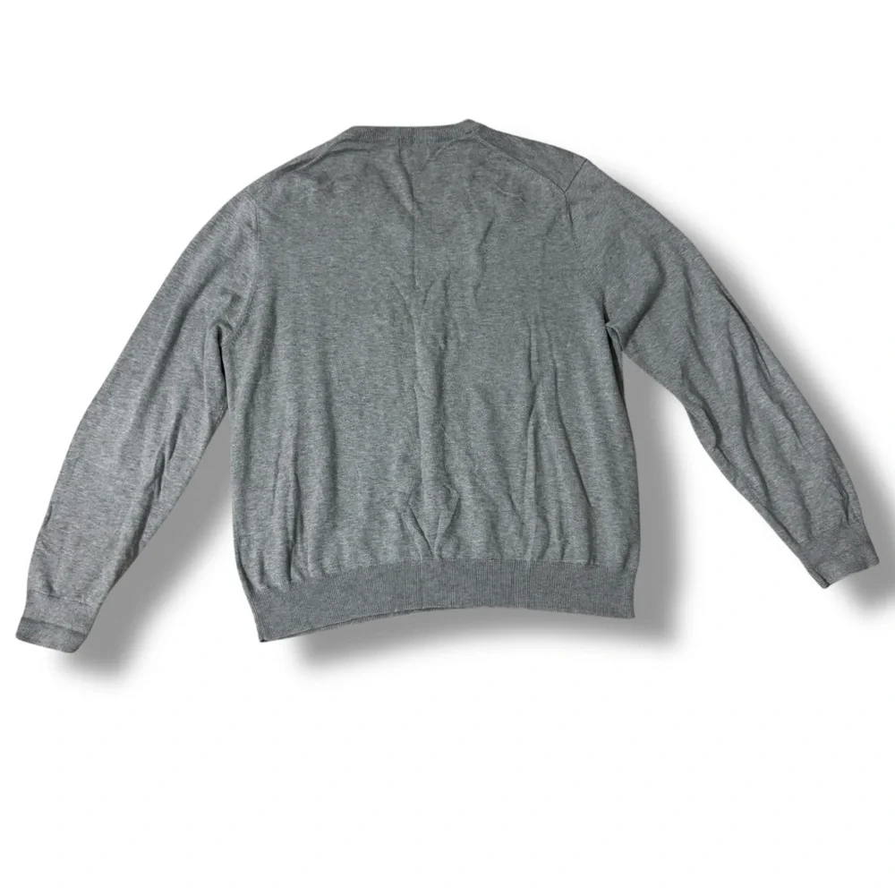 Brooks Brothers Supima Cotton V Neck Sweater Gray Men’s XL